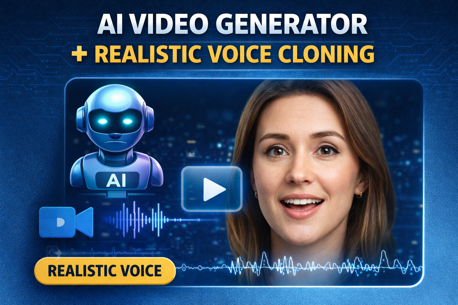 AI video generator with realistic voice cloning